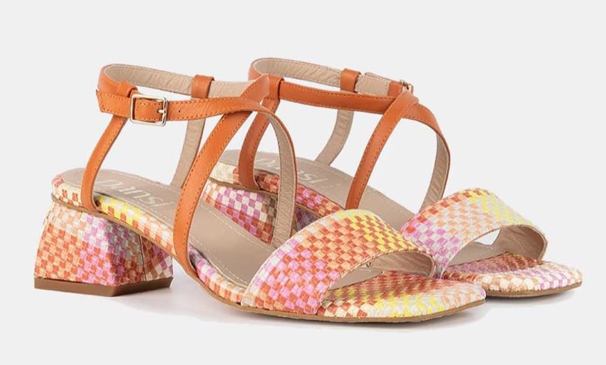 Sandalias de piel con pala sencilla Dansi