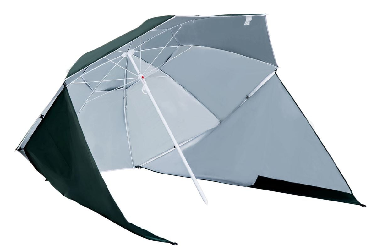 Sombrilla de playa convertible en refugio Outsunny de Decathlon