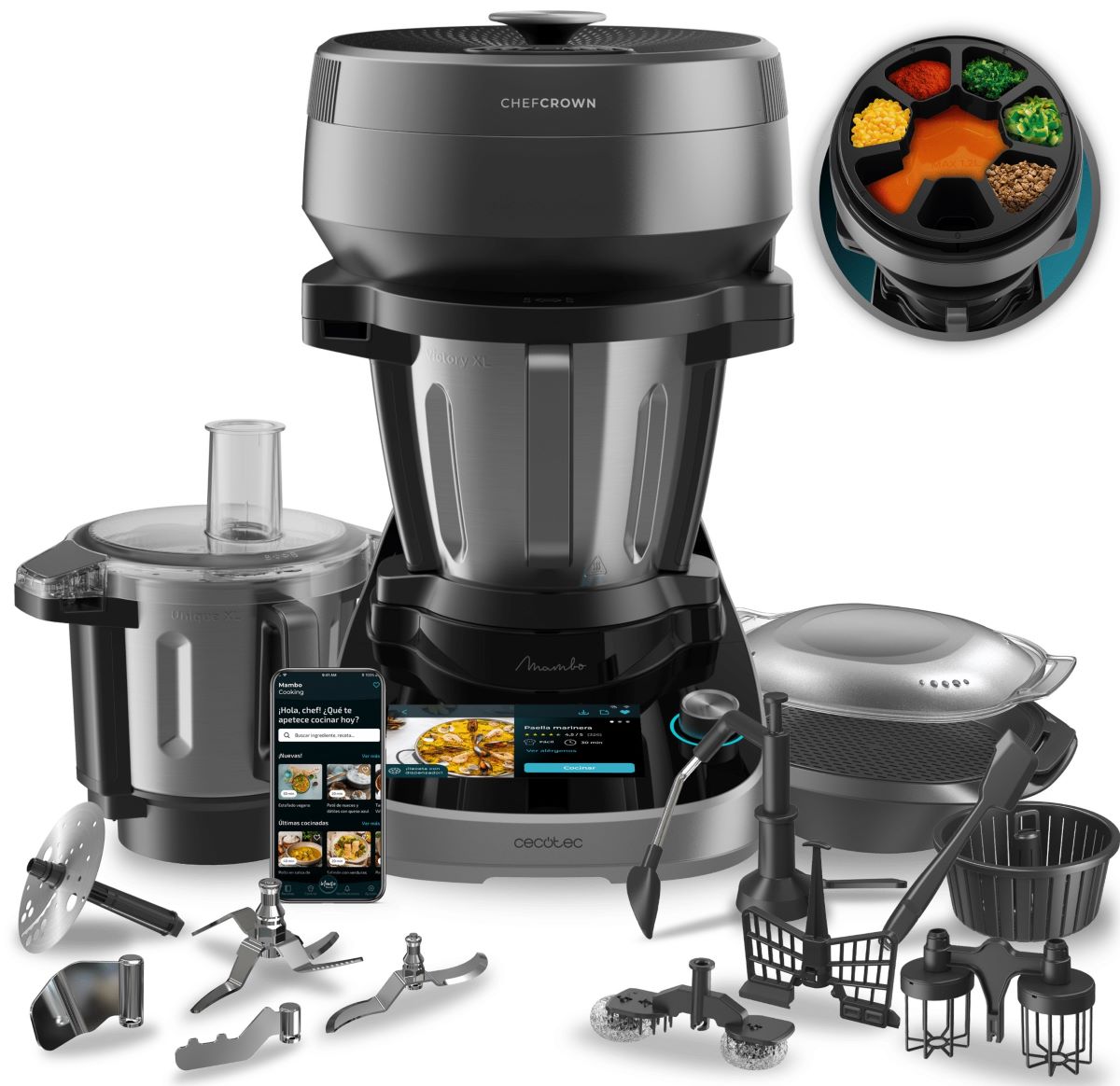Robot de cocina Cecotec Mambo Cooking Total Gourmet 2200w de Carrefour