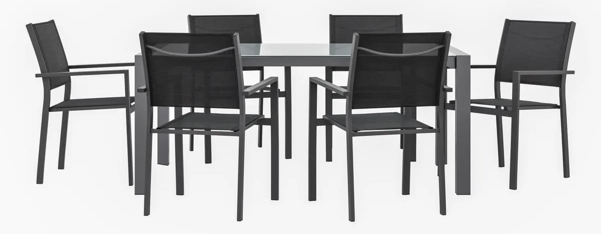 El conjunto de jardín Aquila II/Lisbon extensible de aluminio para 6 comensales de Leroy Merlin