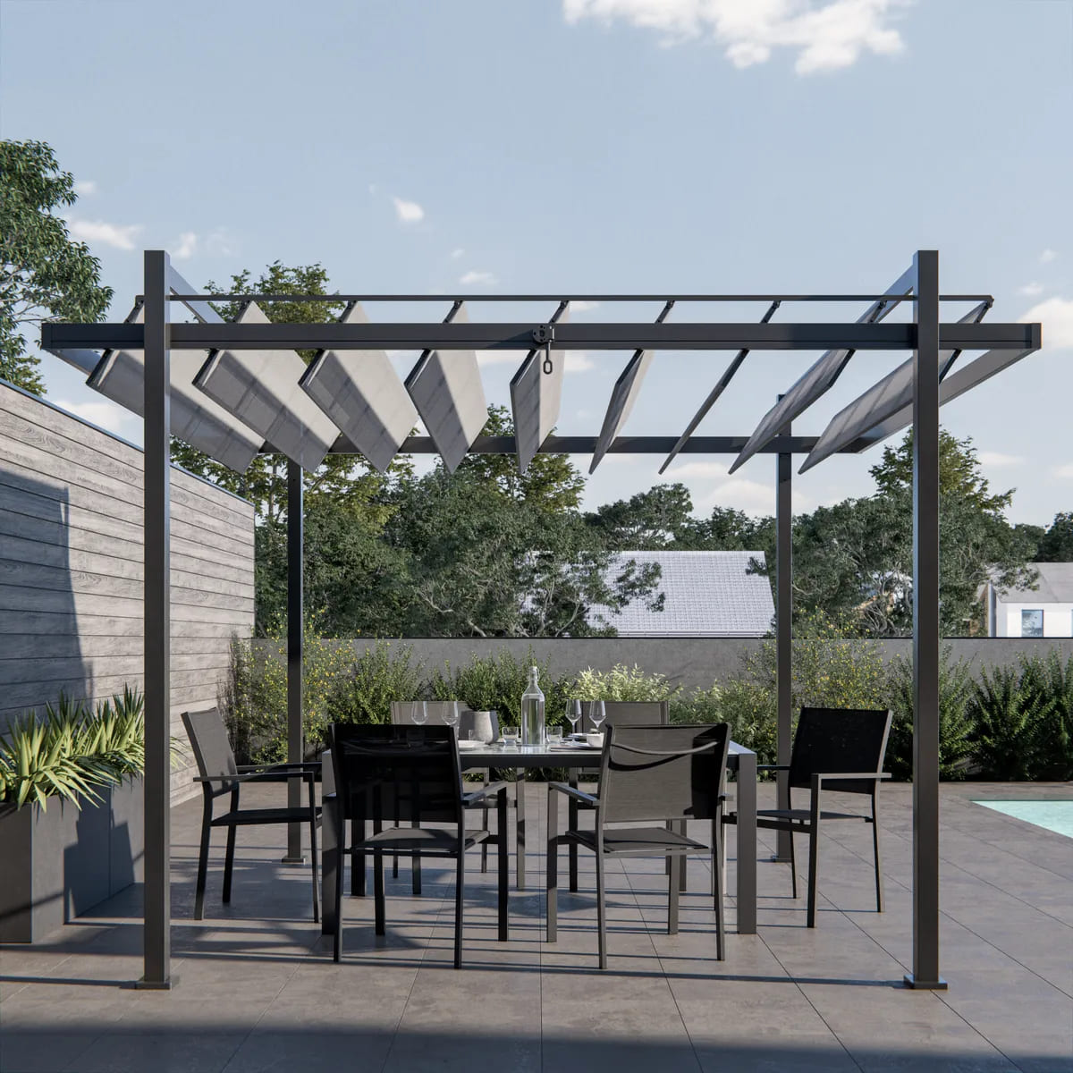 El conjunto de jardín Aquila II/Lisbon extensible de aluminio para 6 comensales de Leroy Merlin