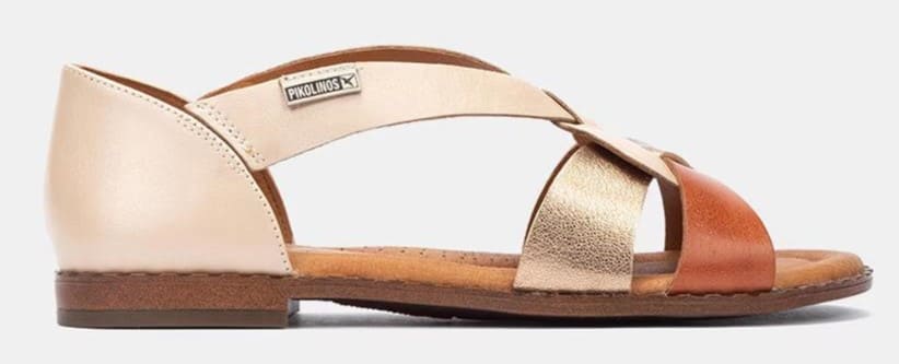 Sandalias planas Algar en piel y con cierre elástico