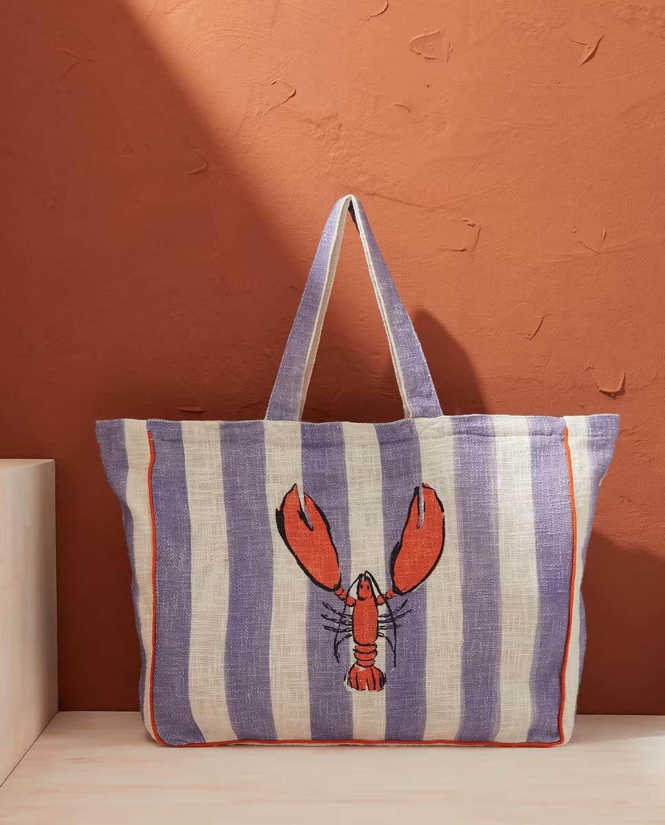 Bolso de playa rústico con estampado