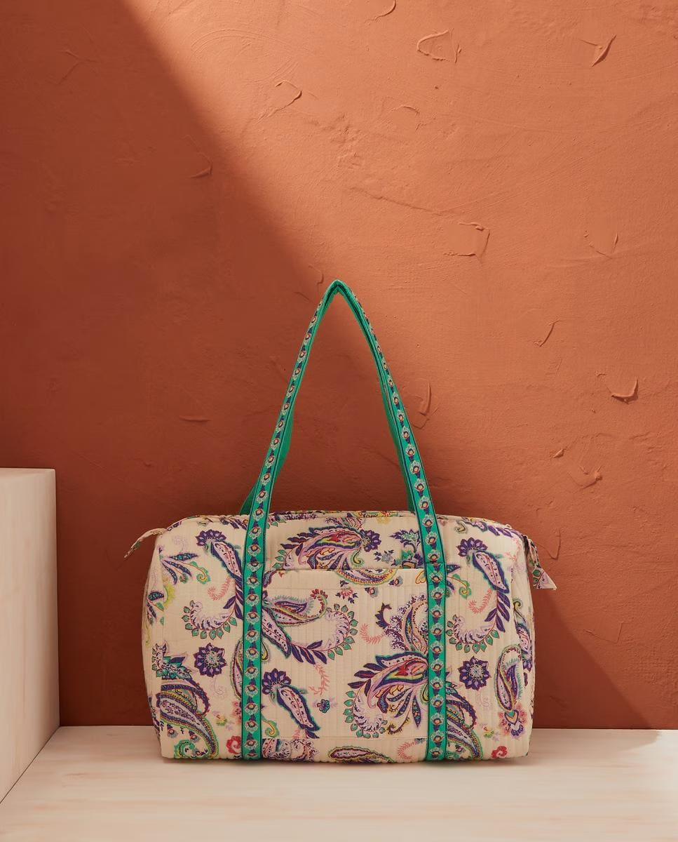 Weekend bag con estampado pasley