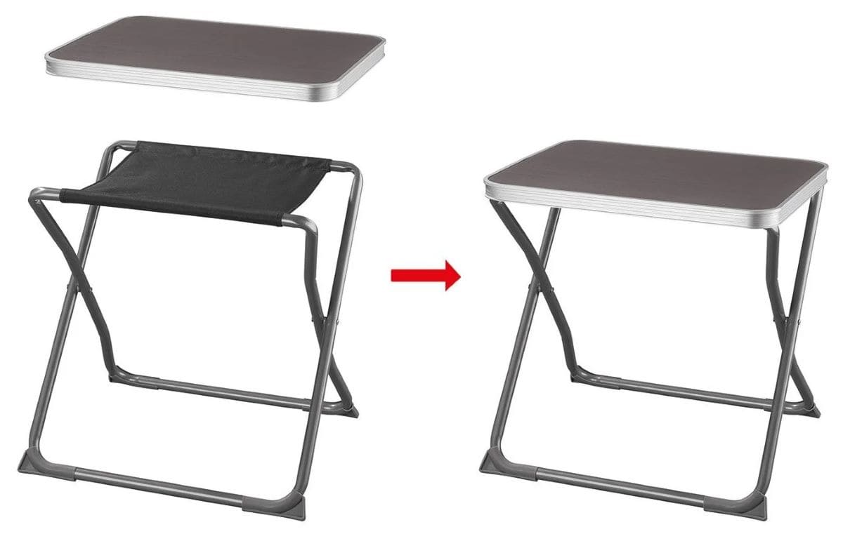 Taburete plegable con tablero de mesa Livarno Home
