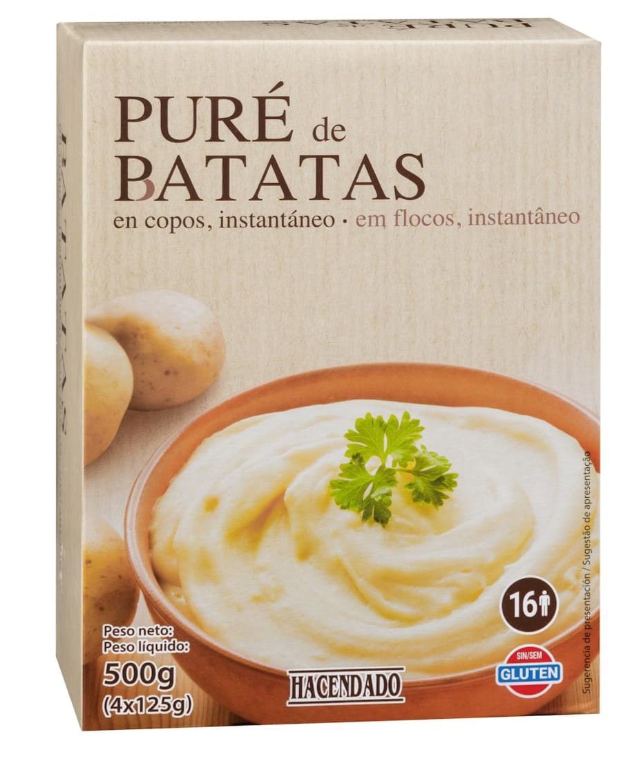 Puré de patatas en copos