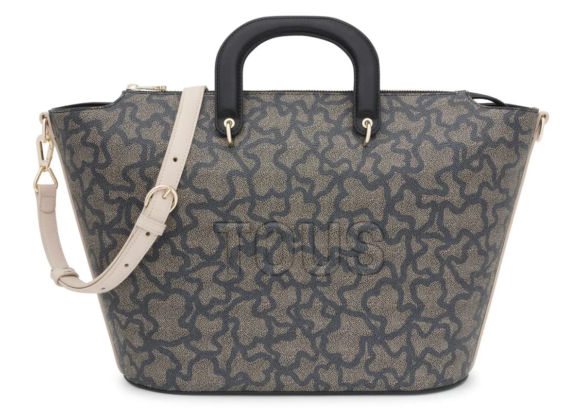 El bolso capazo grande negro Kaos icon de Tous