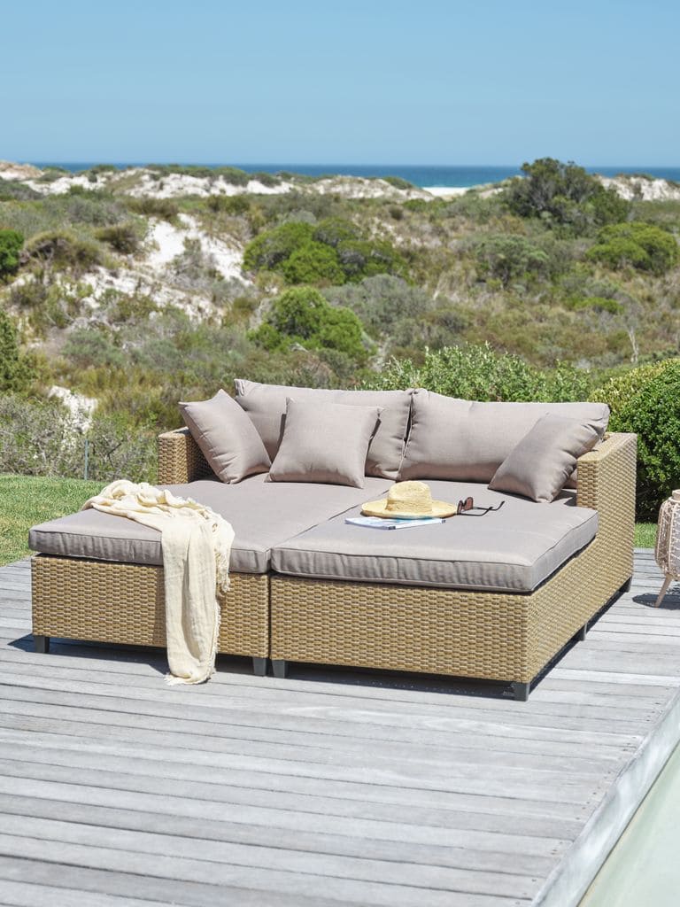 La tumbona doble HALLING de color natural de Jysk