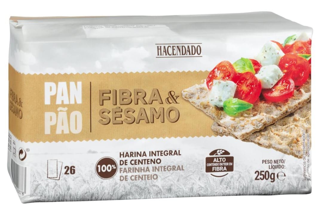 Pan de fibra y sésamo Hacendado