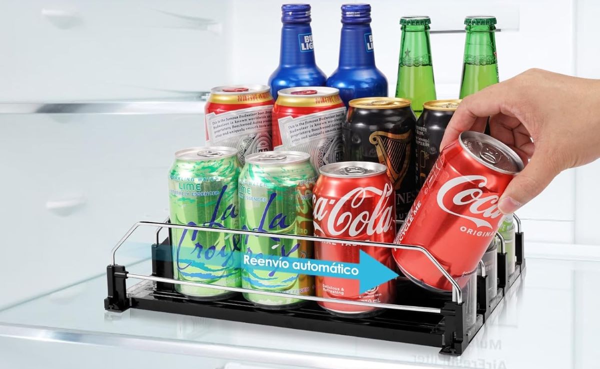 Dispensador de latas y botellas para nevera BingoHive de Amazon
