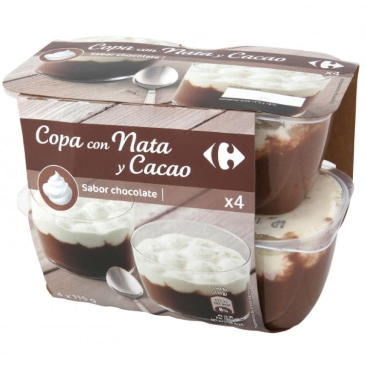 Copa de chocolate con nata Carrefour pack