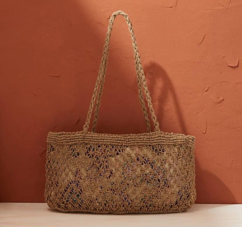 Maxi bolso yute reversible con estampado pasley Stella Rittwagen