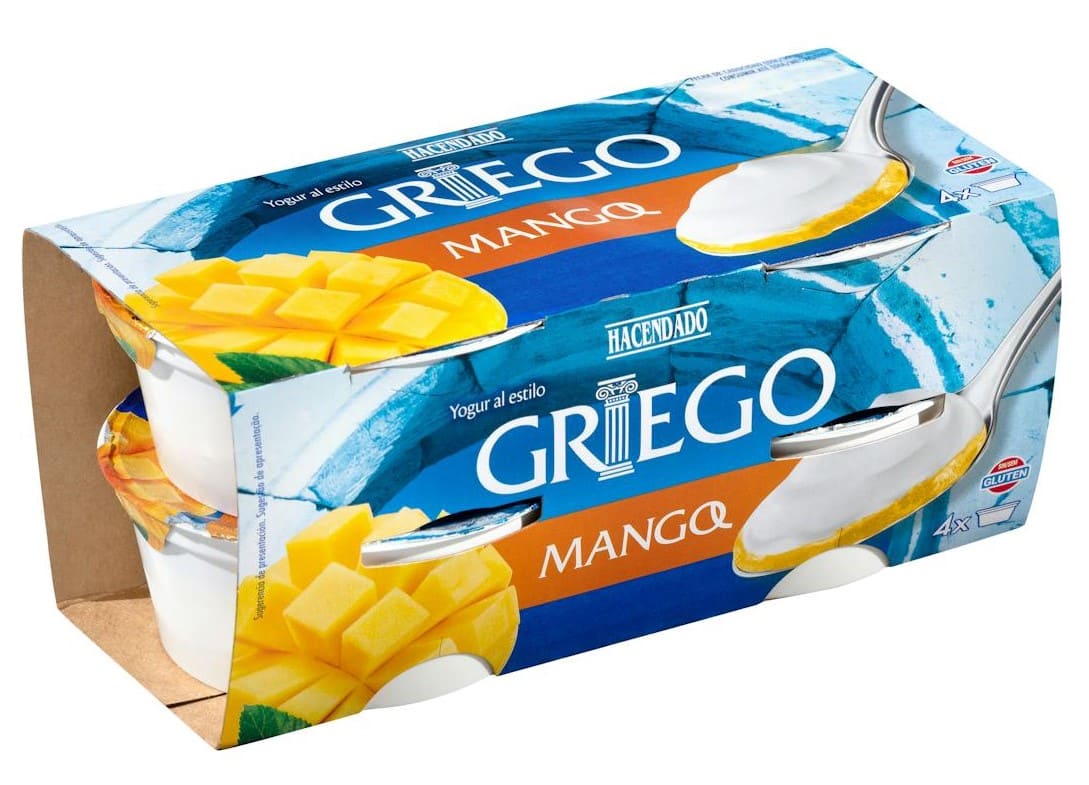 Yogur griego con mango