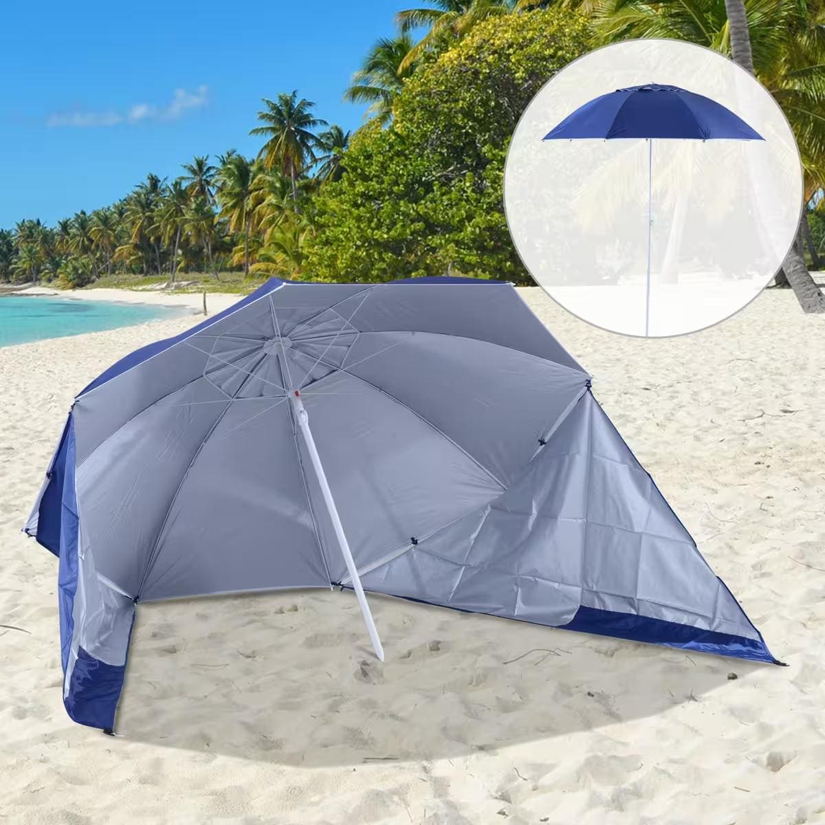 Sombrilla parasol de playa Outsunny