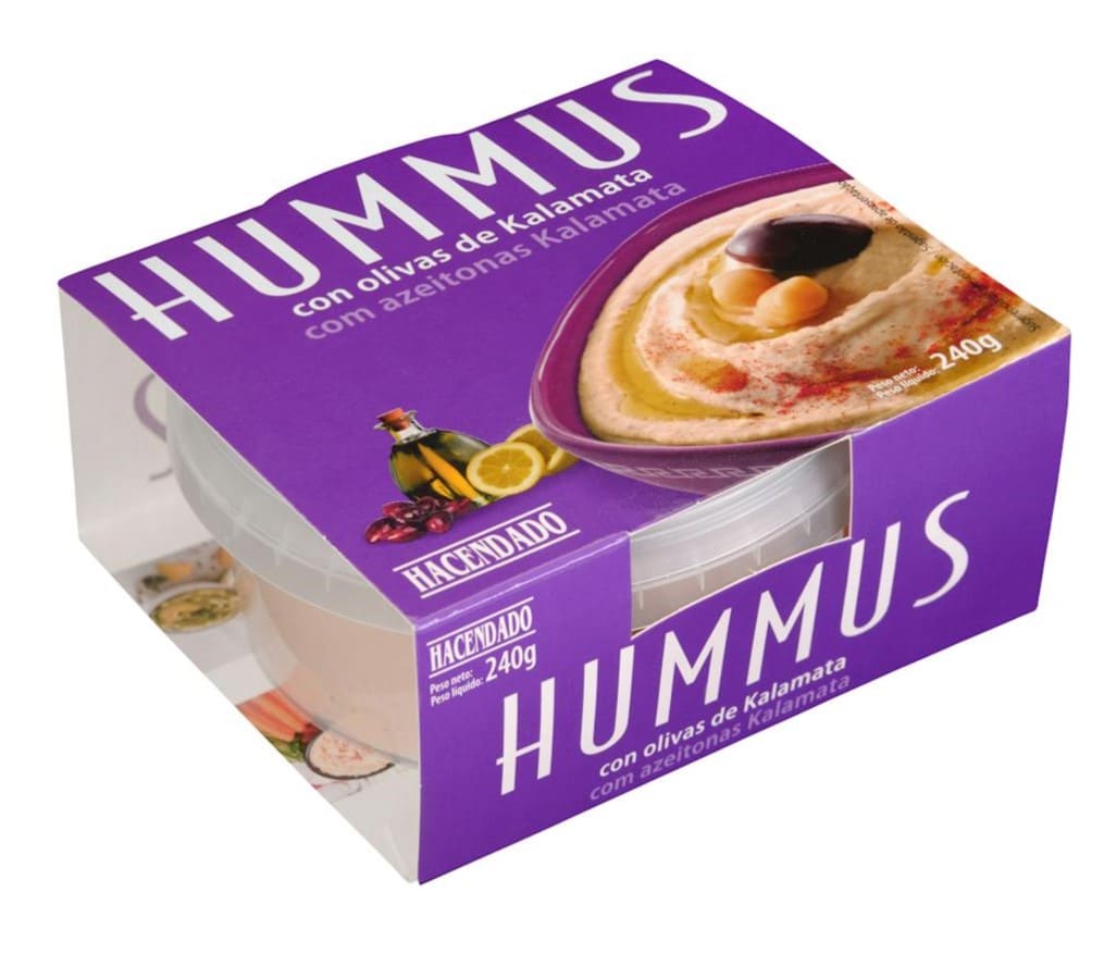 Hummus de garbanzos con olivas de kalamata