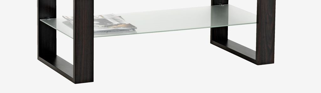 Mesa de centro de vidrio templado y madera modelo NYBORG de Jysk