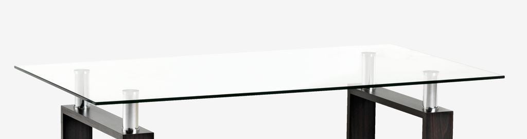 Mesa de centro de vidrio templado y madera modelo NYBORG de Jysk
