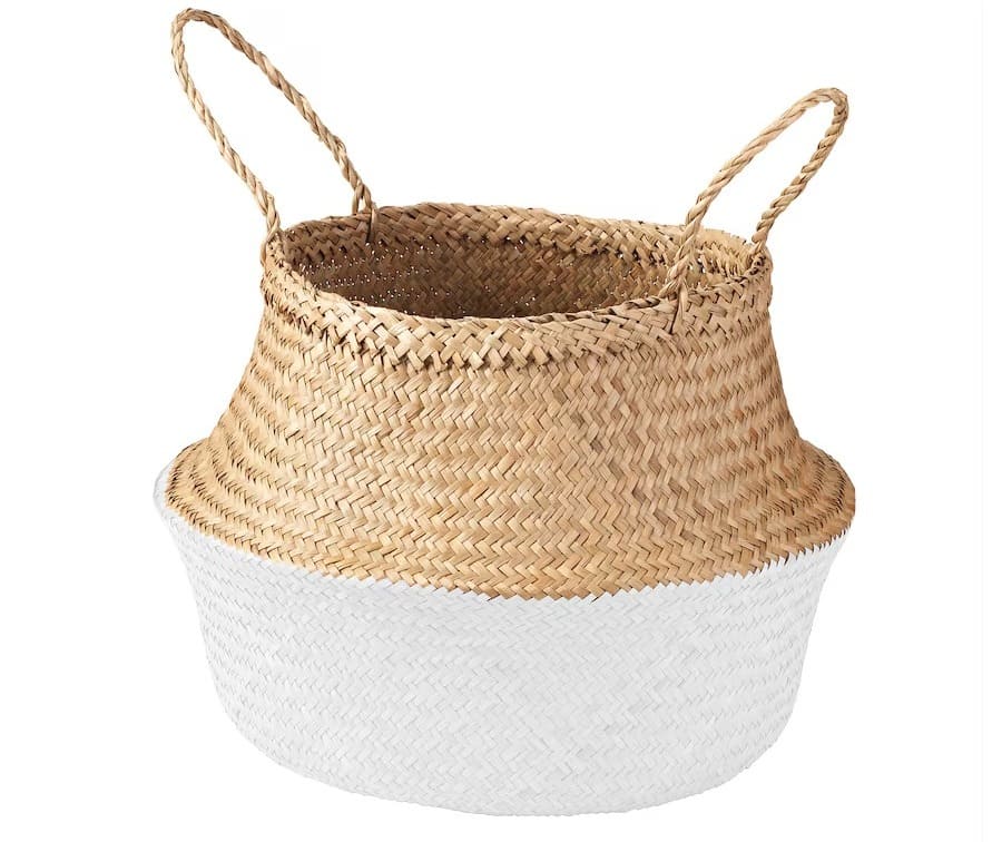 La cesta junco marino con blanco KRALLIG de Ikea