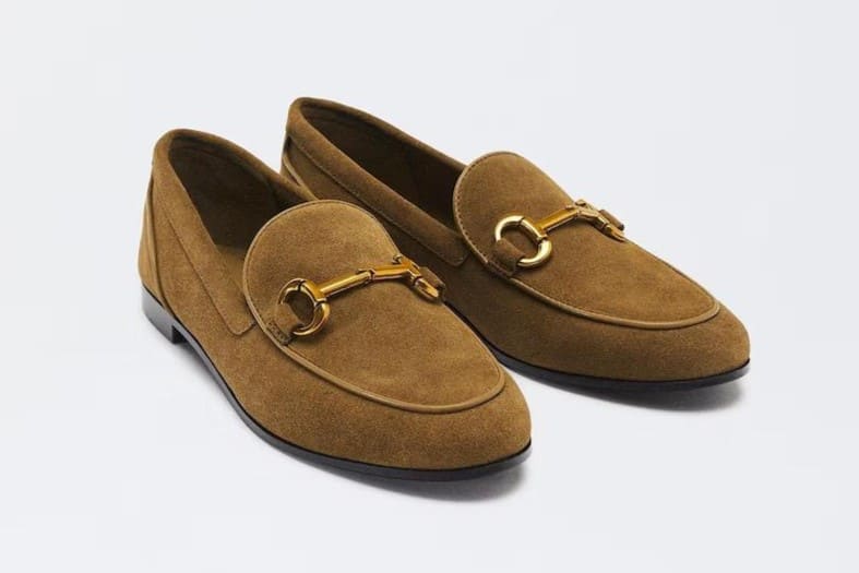 Mocasines de piel con hebilla decorativa Parfois