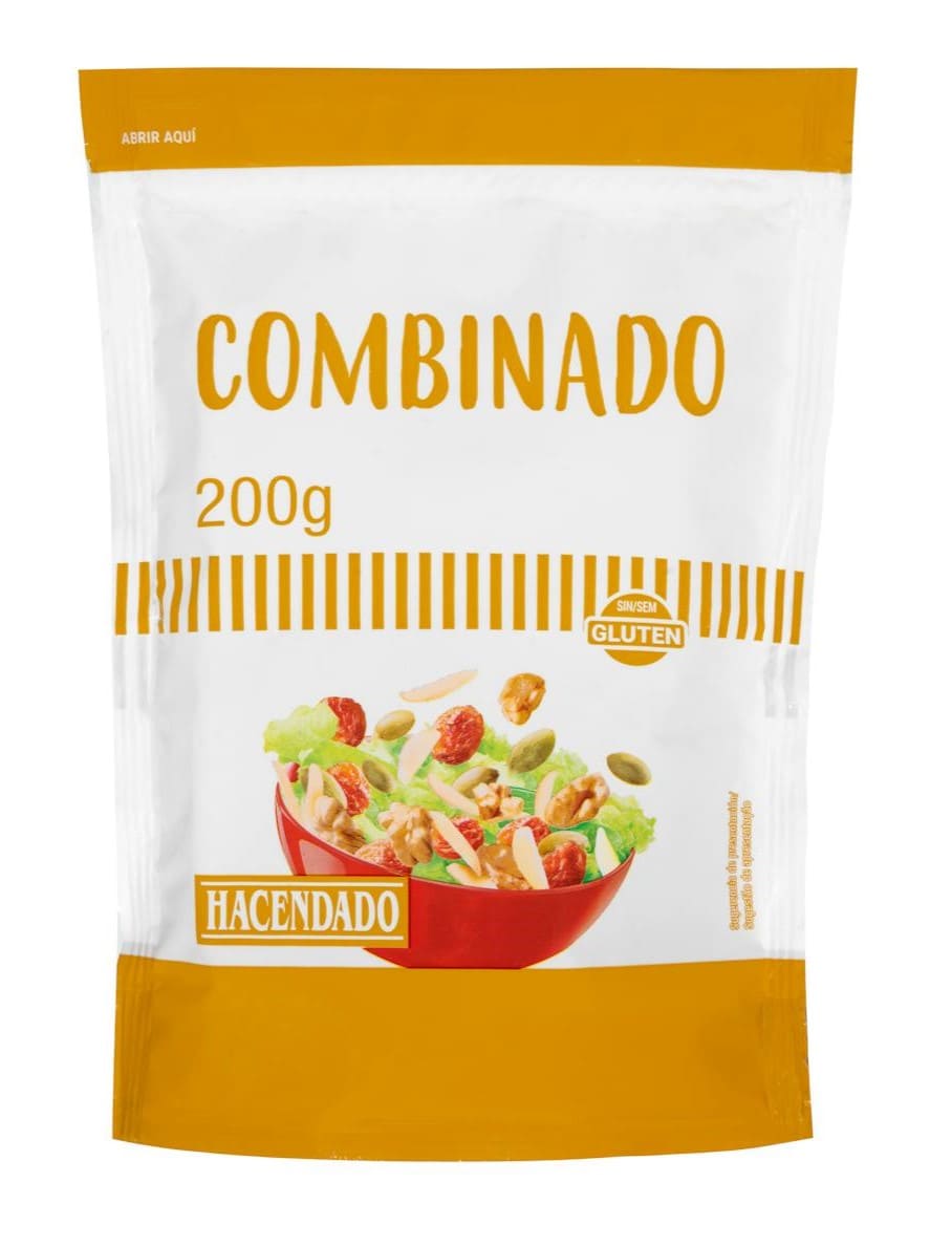 Combinado de frutos secos, frutas desecadas y semillas de calabaza