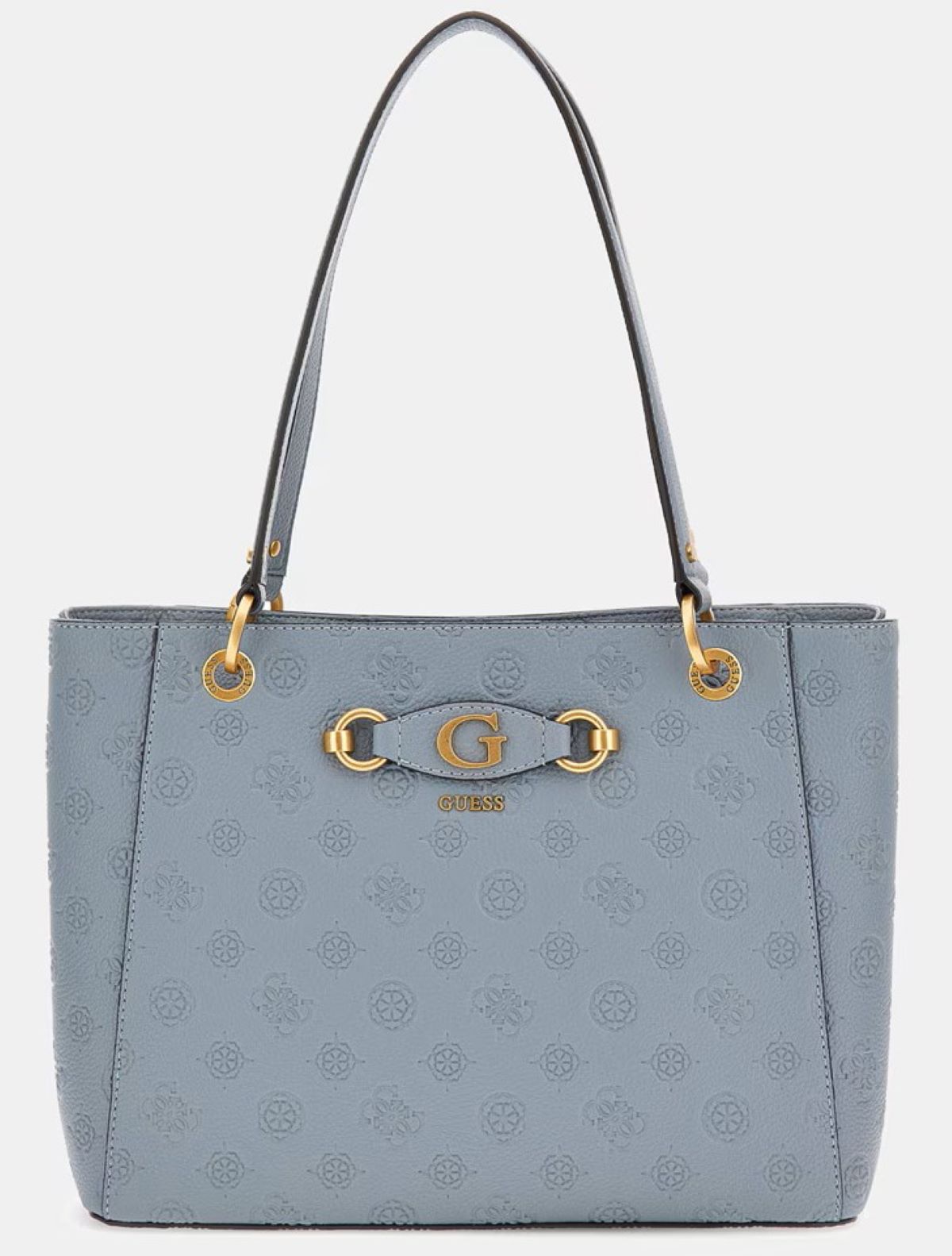 Bolso tote con logos grabados y cremallera Guess