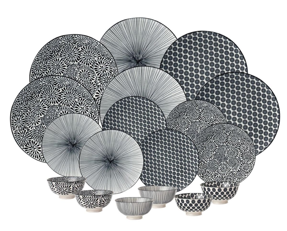 Set de vajilla de porcelana CARREFOUR HOME Kimiko