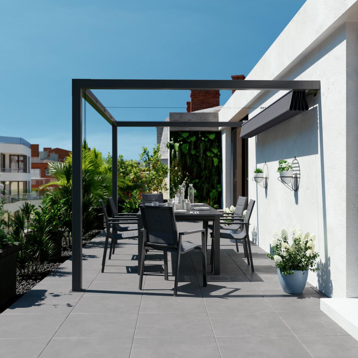 Pérgola esquinera NATERIAL Manea de Leroy Merlin