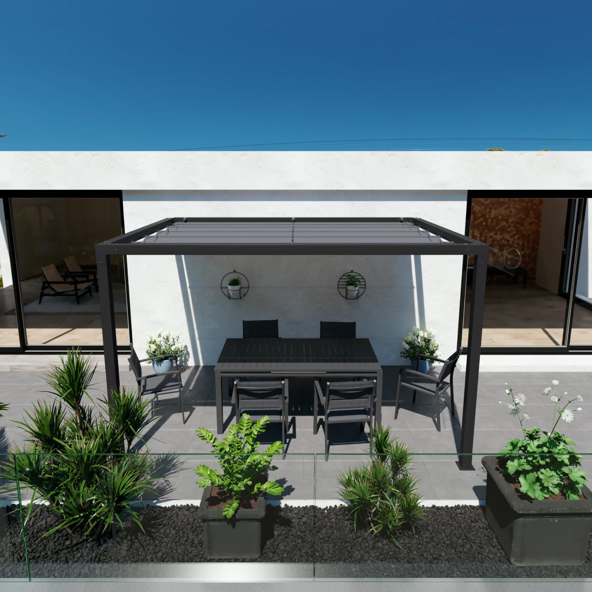 Pérgola esquinera NATERIAL Manea de Leroy Merlin