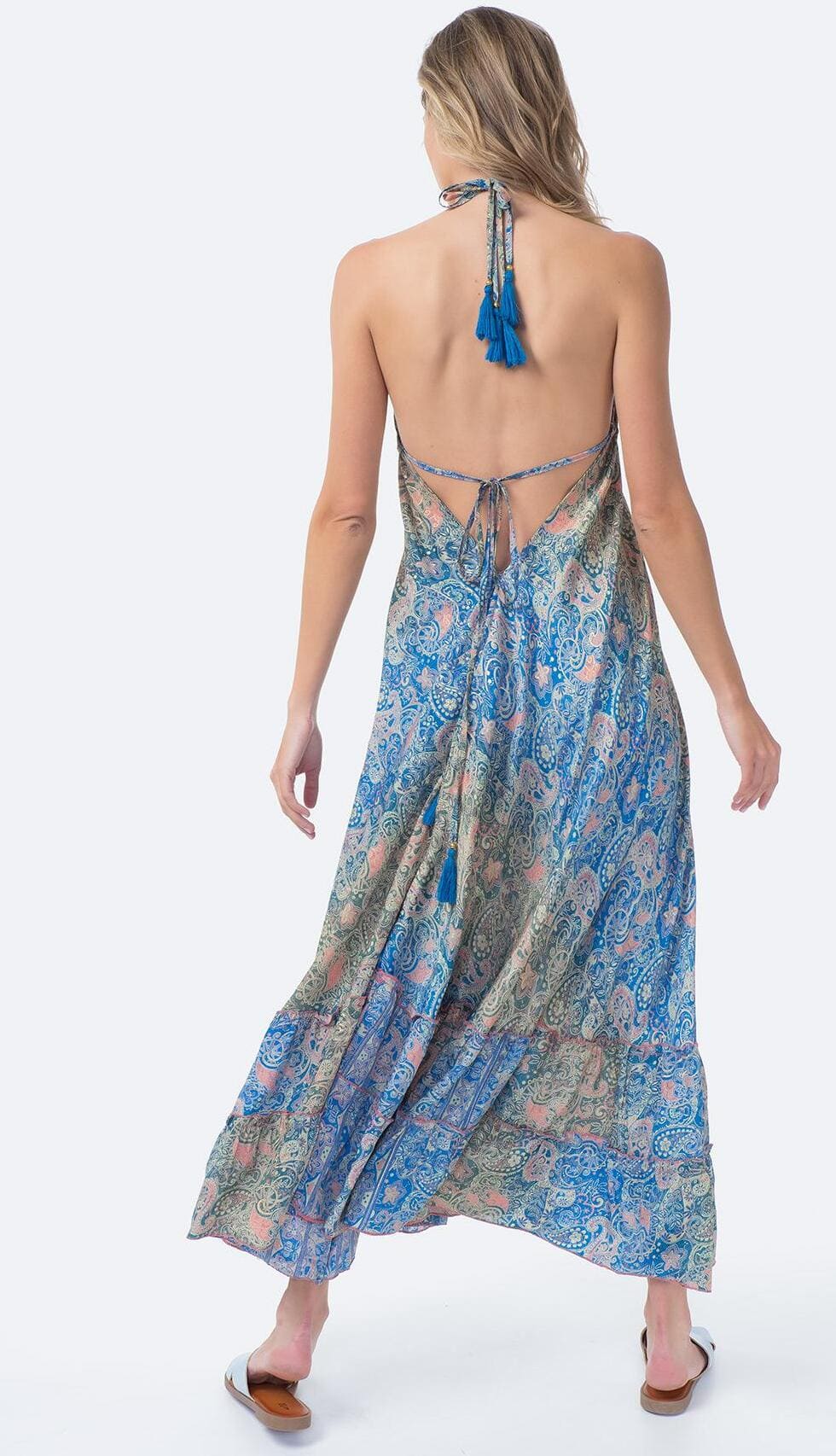 El vestido largo de tirantes con estampado de mujer SUMITRA de Carrefour