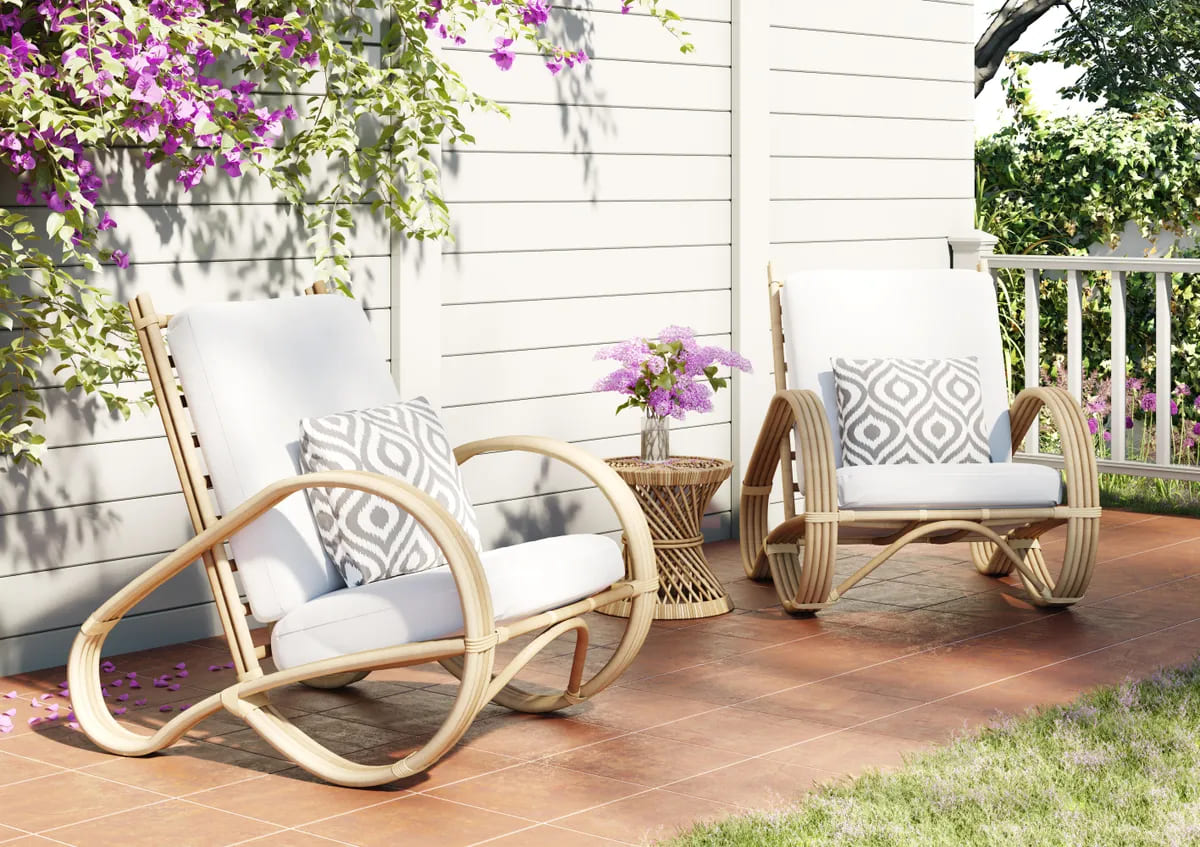 La silla de jardín de bambú natural Bombai relax de Leroy Merlin