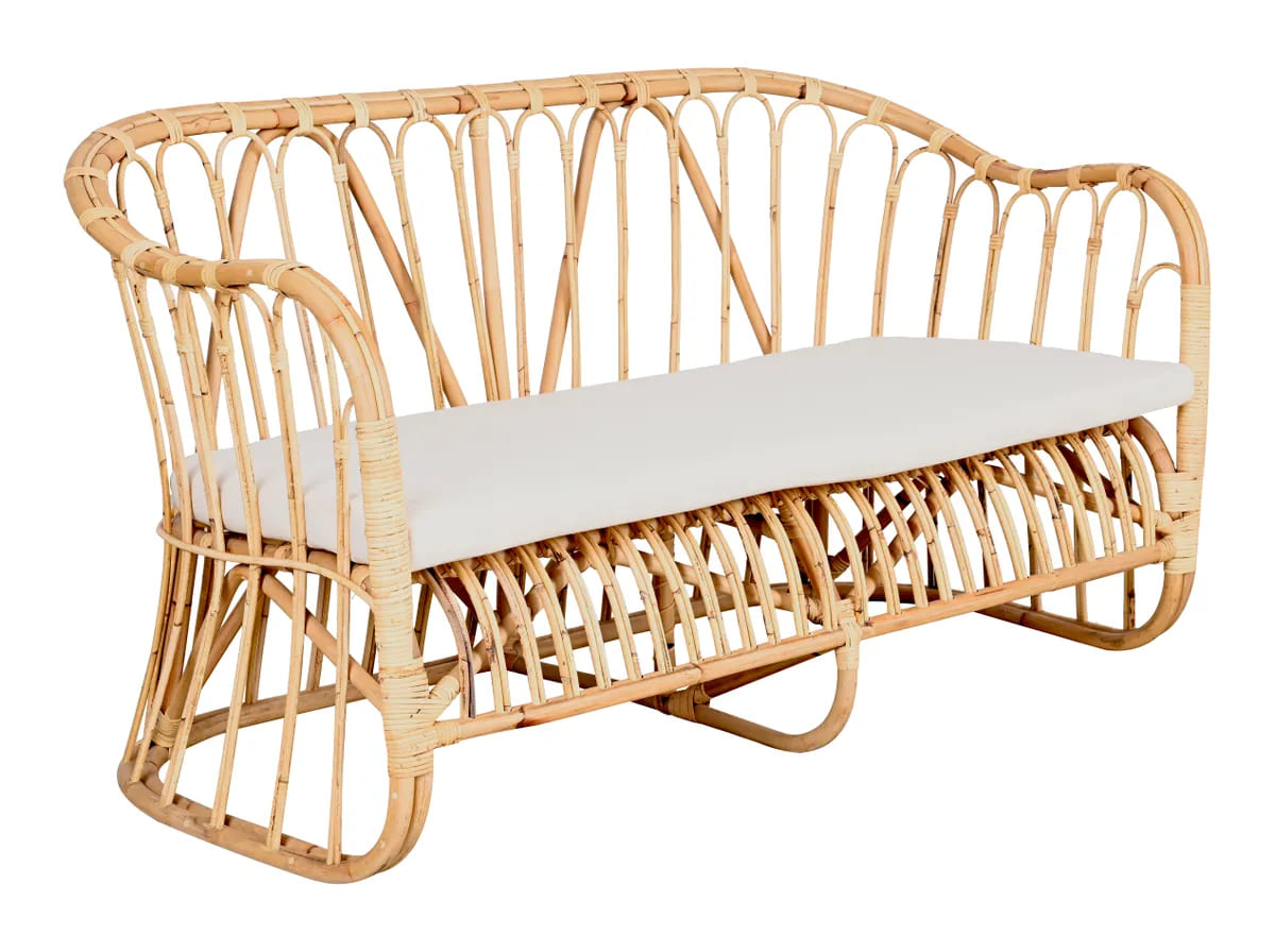 El sofá de jardín de ratán natural Bombai de Leroy Merlin