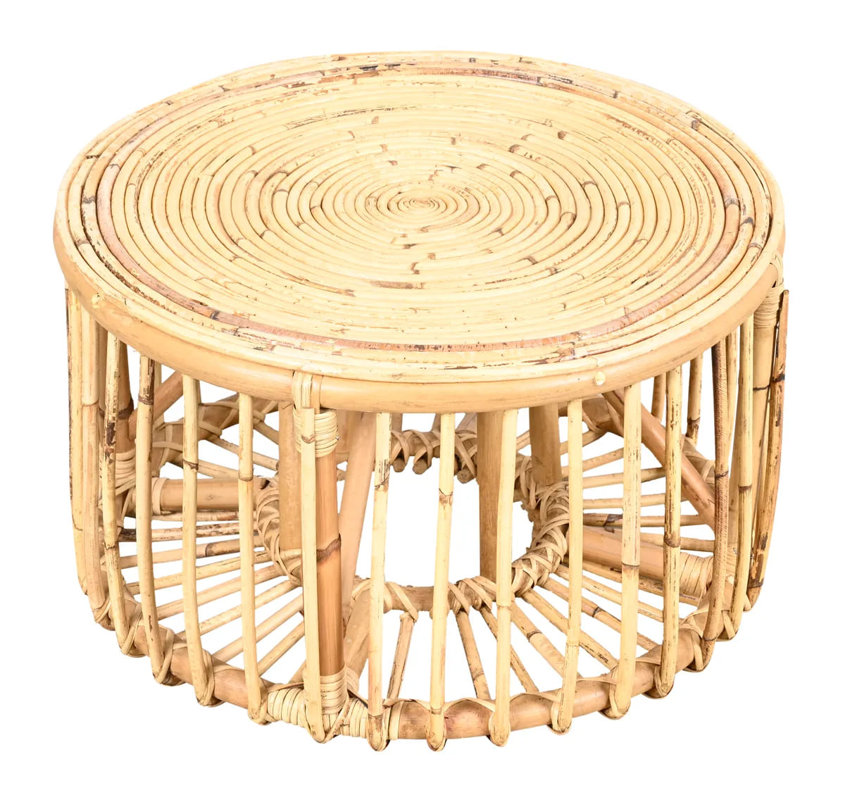 La mesa de jardín de ratán natural Bombai en color beige de Leroy Merlin