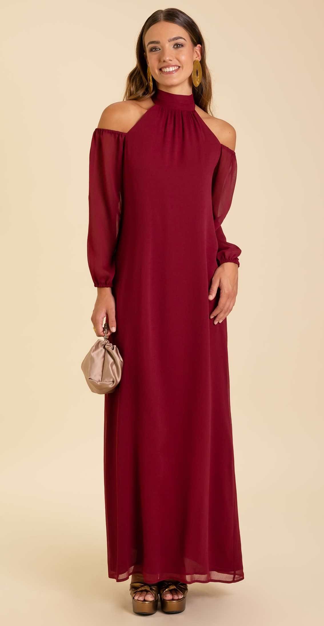 The-Are vestido largo con hombros descubiertos de El Corte Inglés