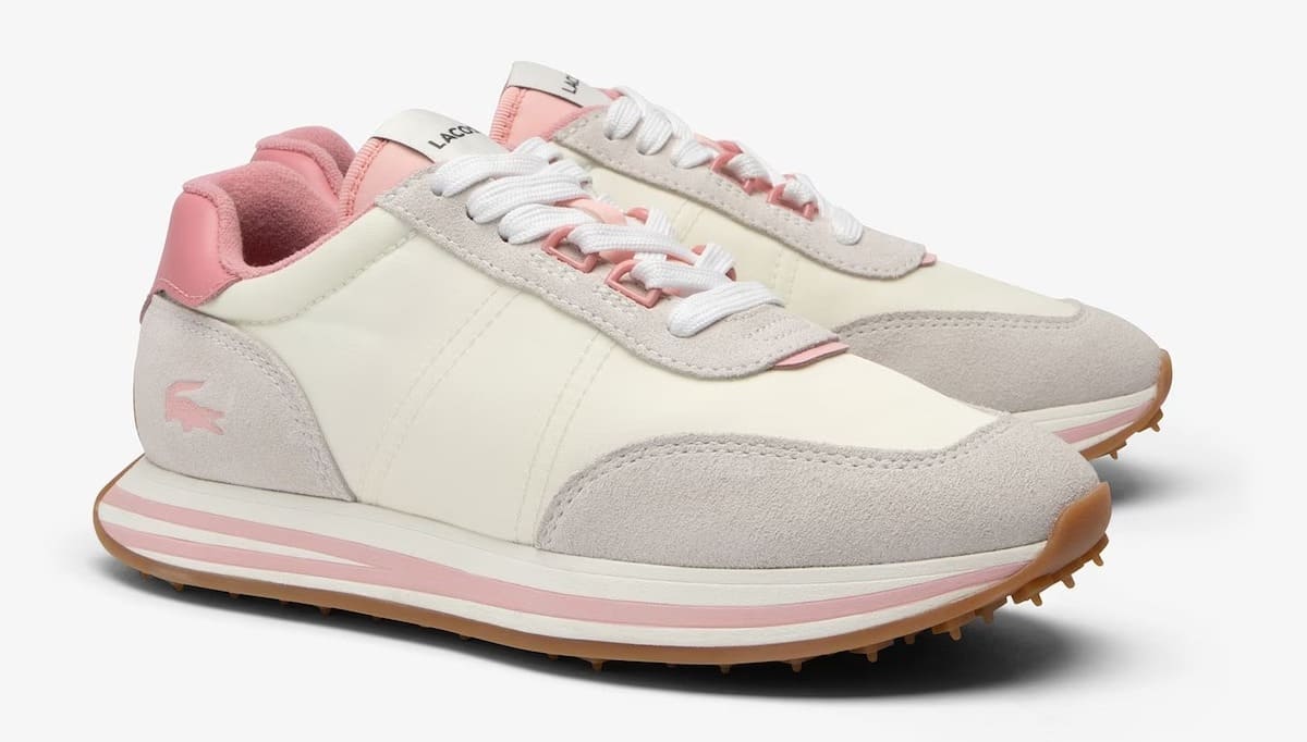 Las zapatillas de mujer L-Spin con suela de rayas de Lacoste