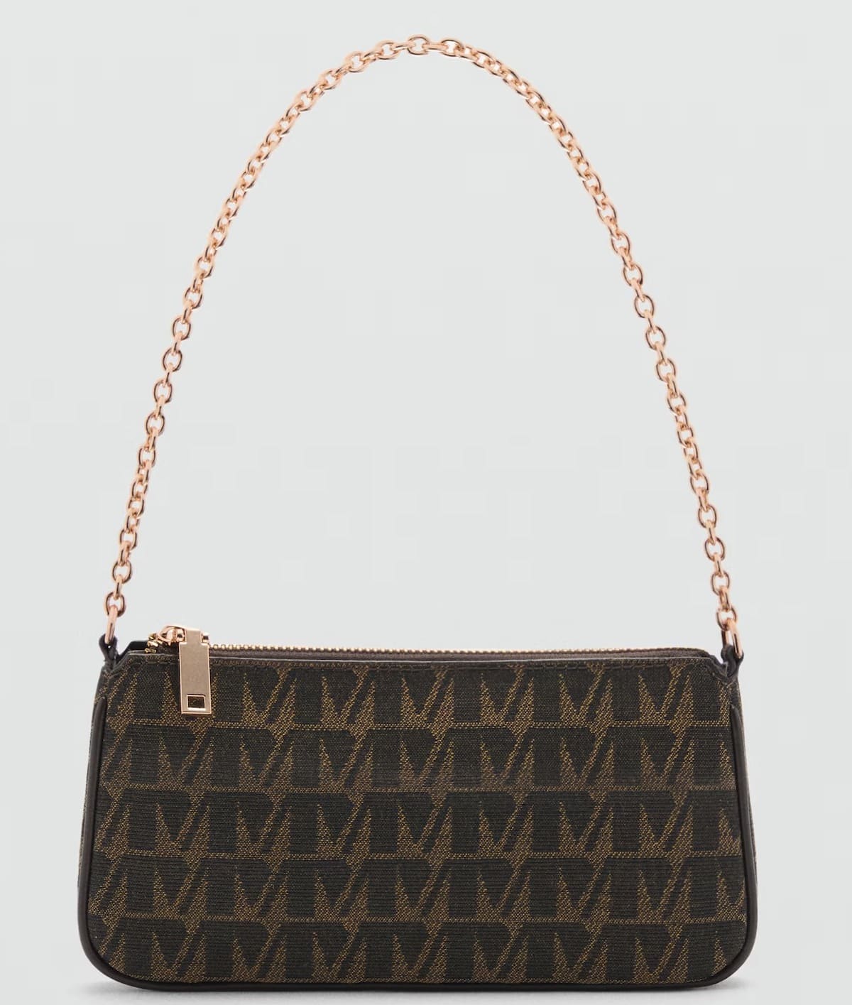 El bolso jacquard con cadena de Mango