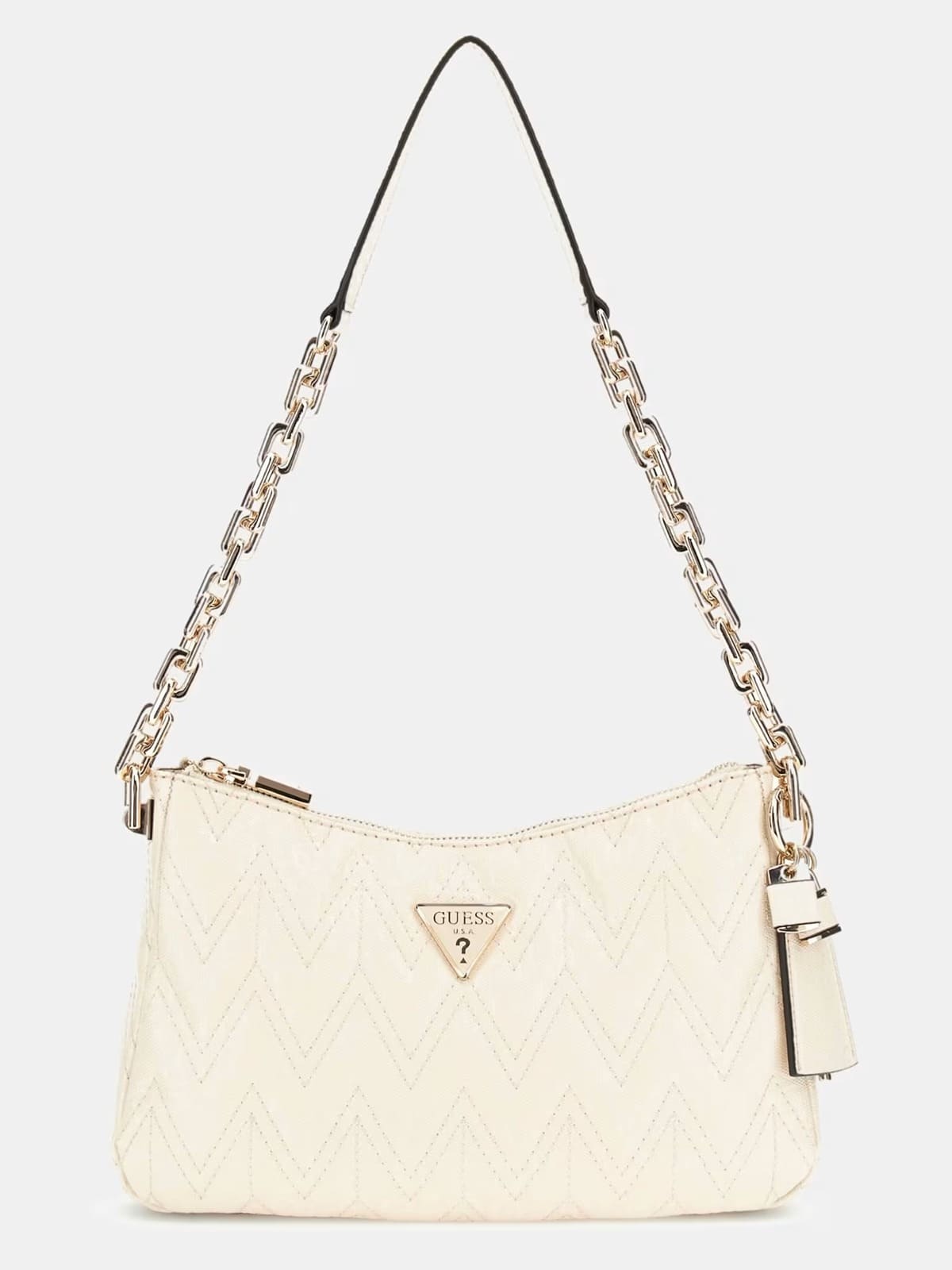 El bolso al hombro adelard con logotipo 4g de charol de Guess