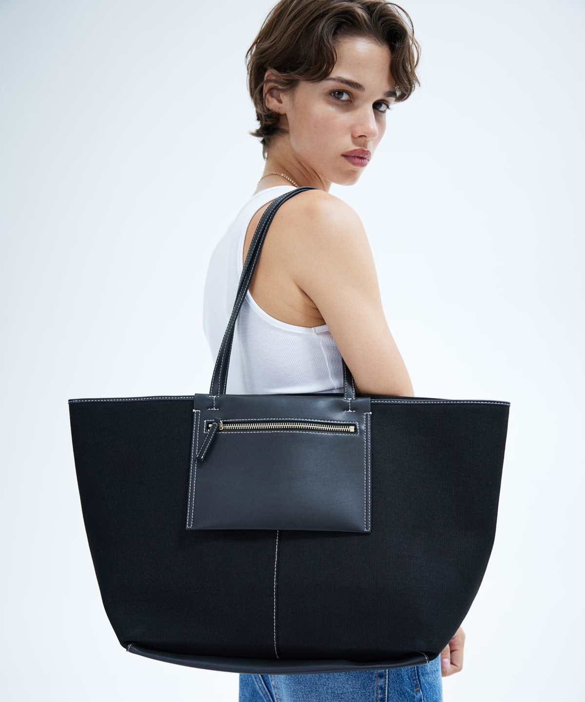 Bolso shopper negro de H&M