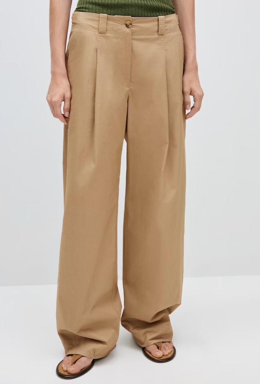 Pantalón pinzas wideleg de Mango