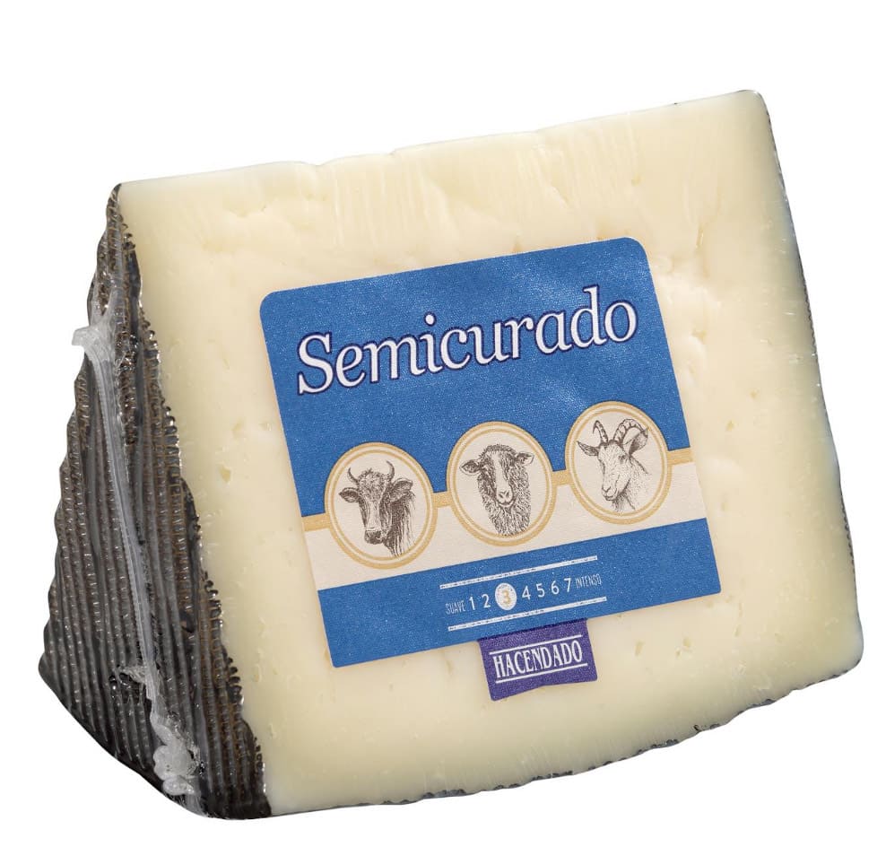 Queso semicurado mezcla Hacendado