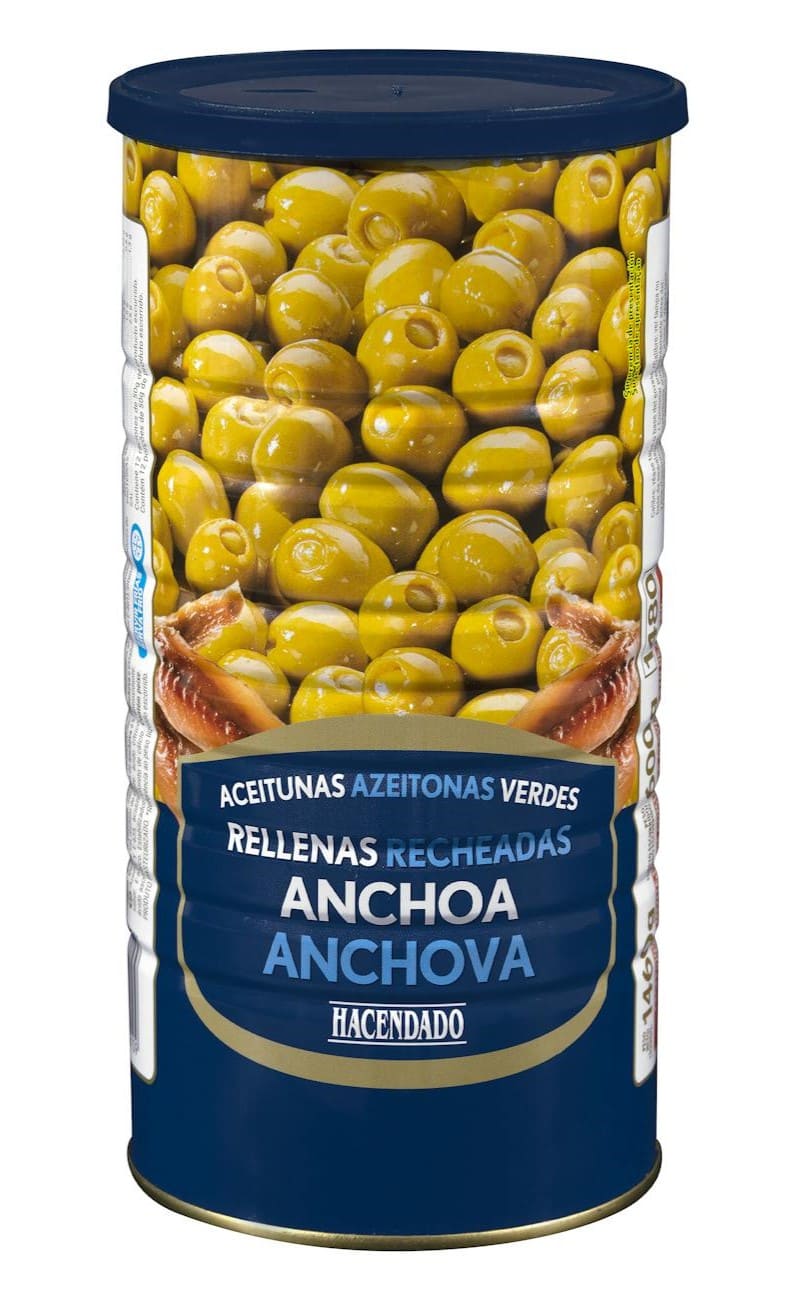 Aceitunas rellenas de anchoa Hacendado