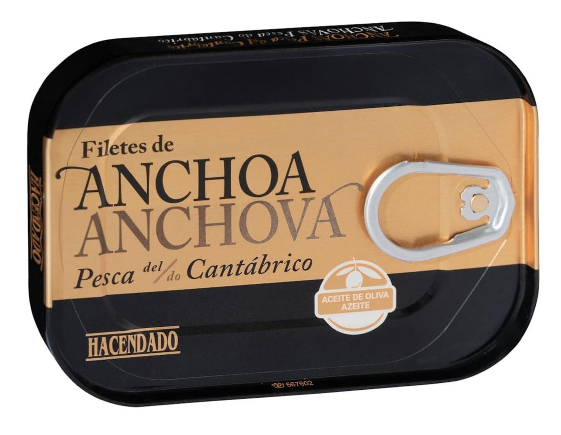 Filetes de anchoa en aceite de oliva Hacendado