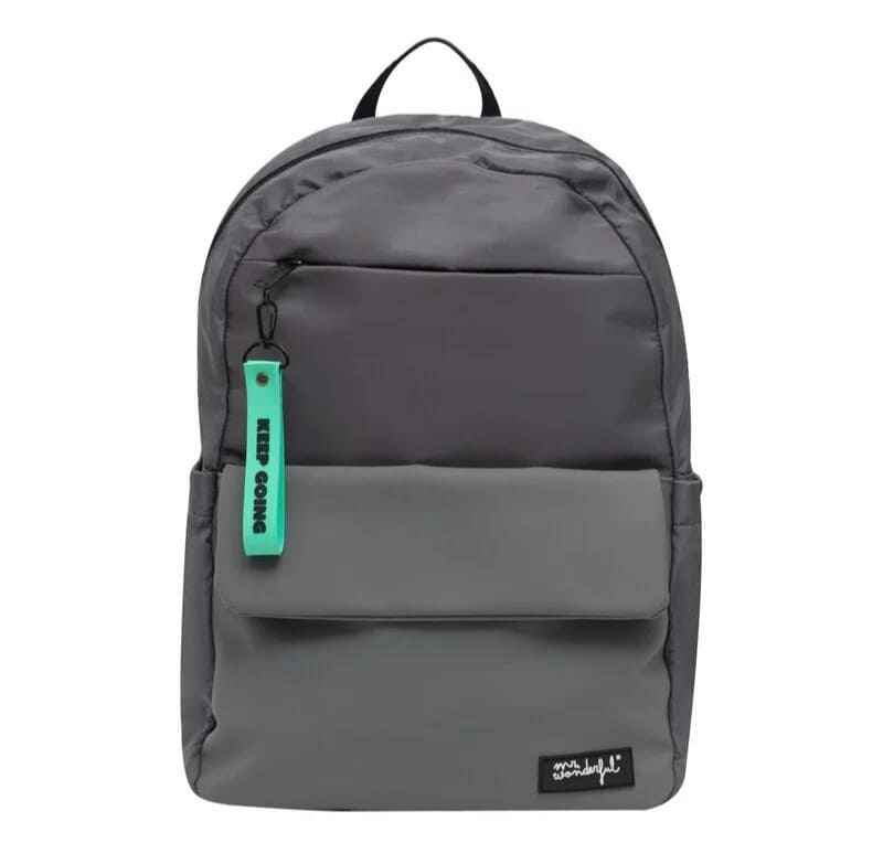 Mochila soft gris - Keep going Mr. Wonderful