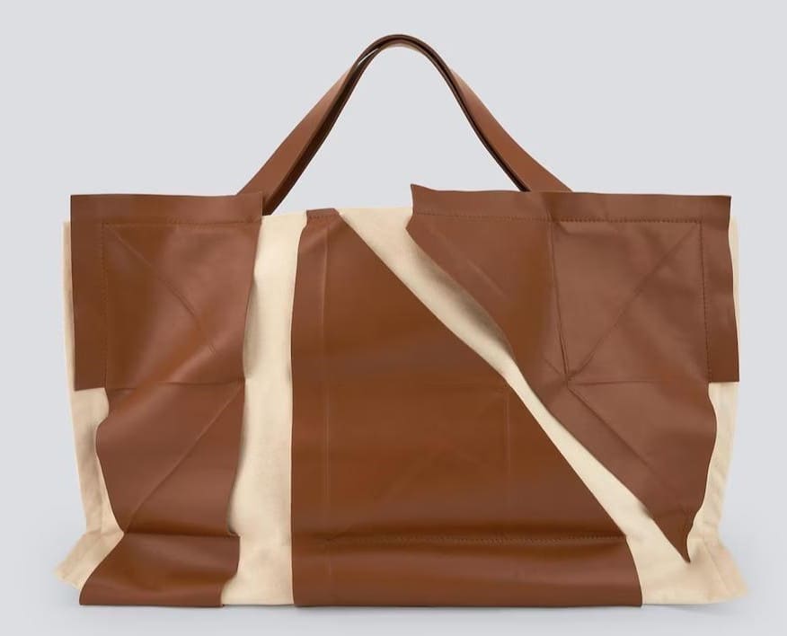 Bolso de hombro maxi tipo shopper de doble textura