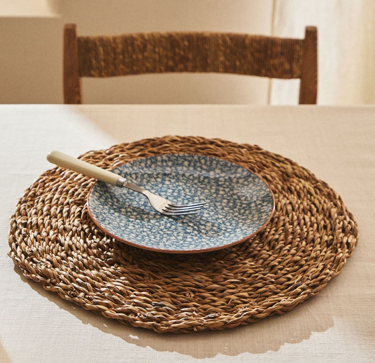 Mantel individual de fibra trenzada