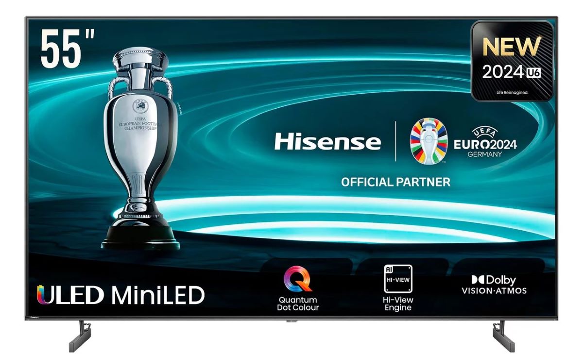 Televisión de 55 pulgadas QLED-MINILED HISENSE 55U6NQ de Alcampo