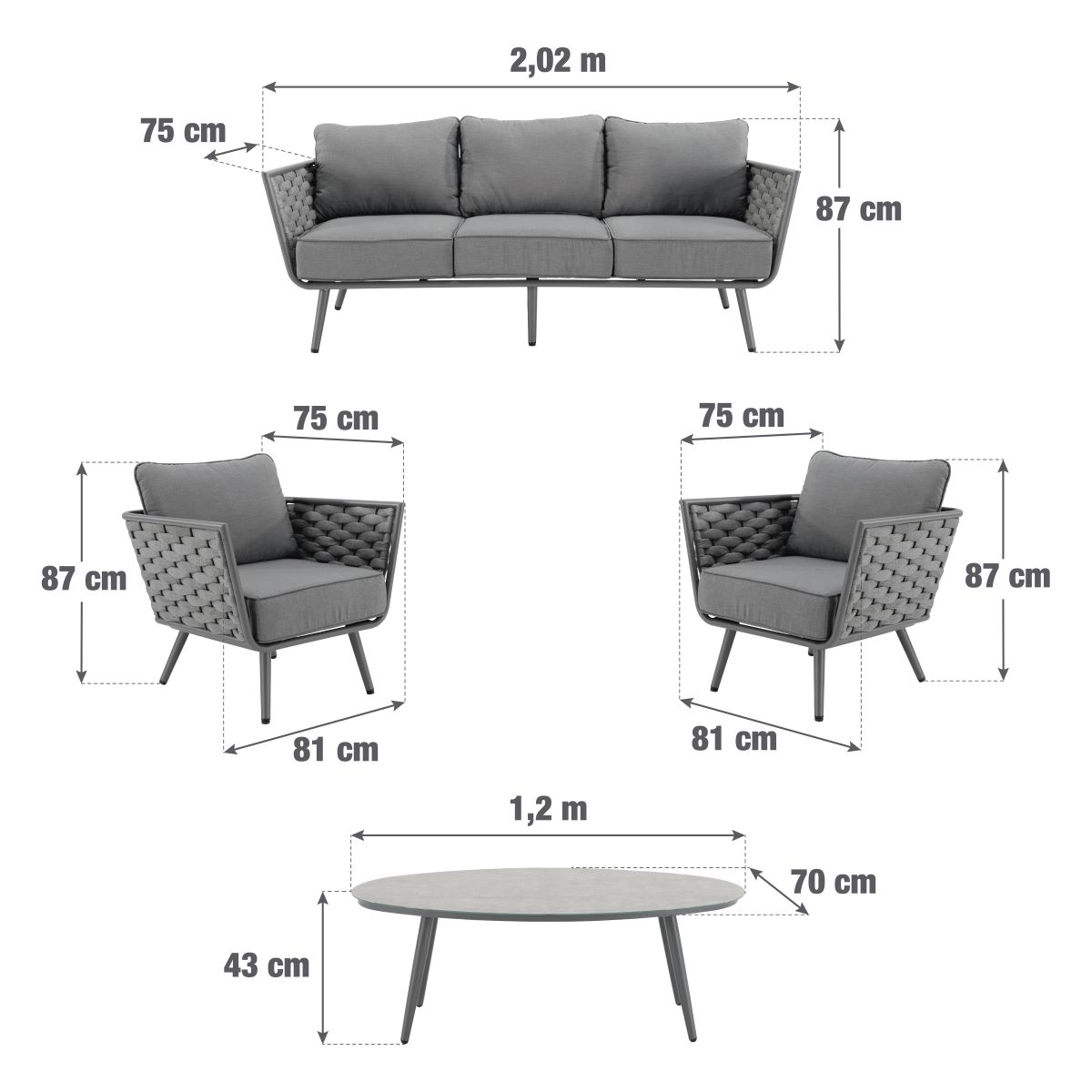 Conjunto de muebles de terraza modelo Nilo de Leroy Merlin