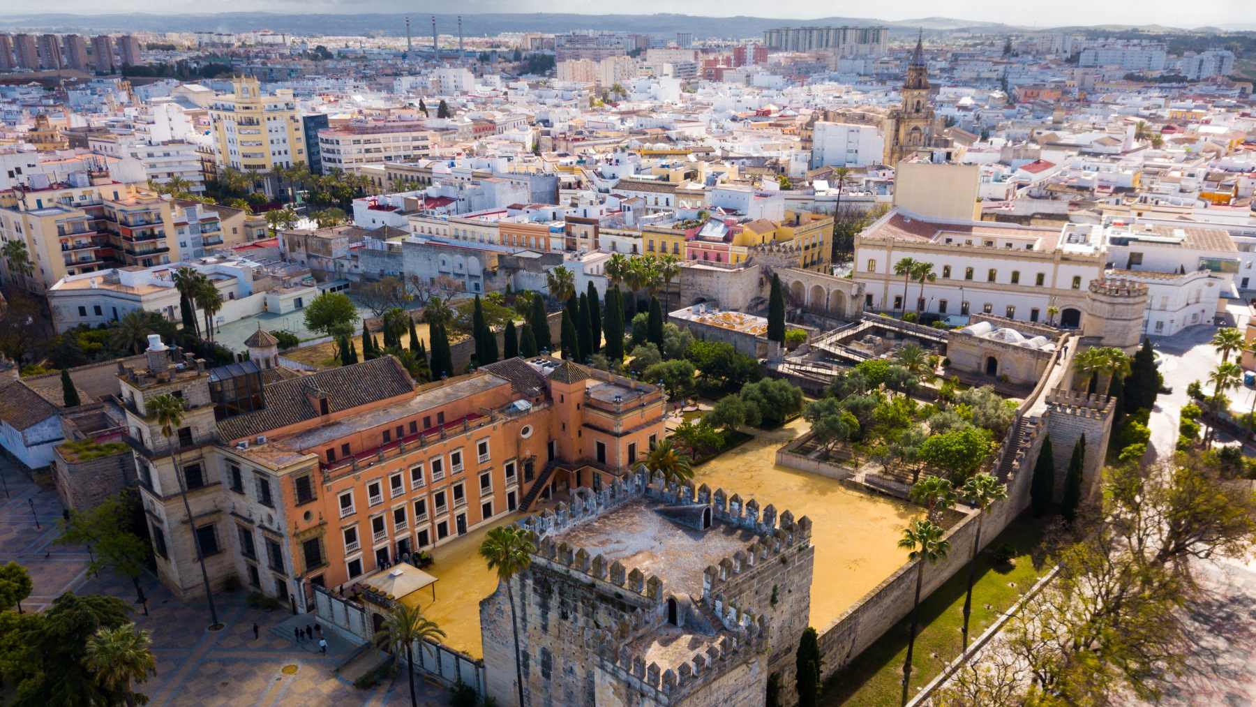 Vista área del Alcazar de Jerez