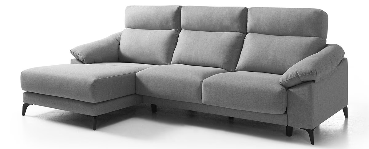Sillón de tres asientos con chaise longue modelo Alabama de El Corte Inglés