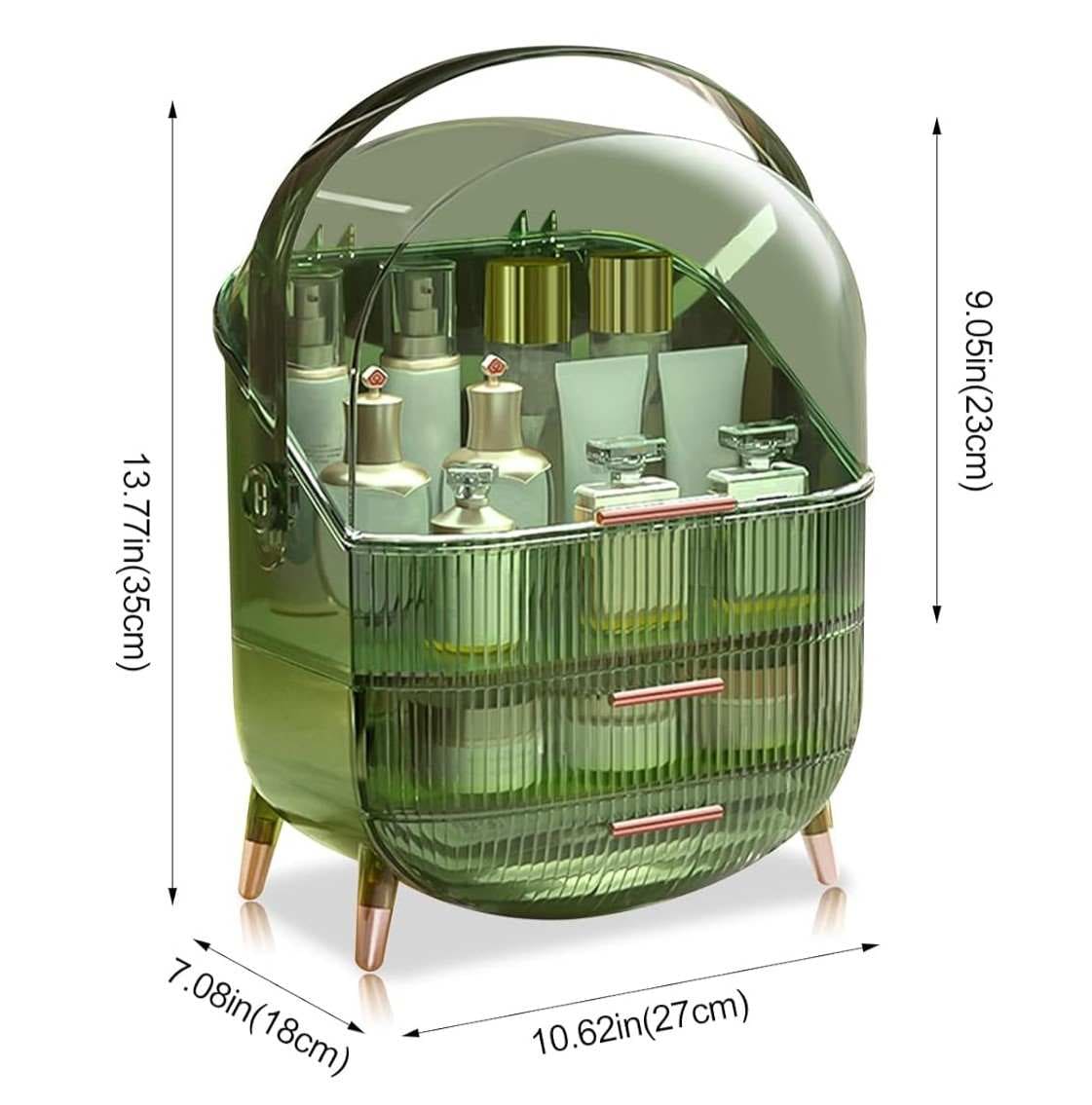 Organizador Maquillaje Galatée Gran Capacidad Retro Elegante a Prueba de Polvo de Amazon
