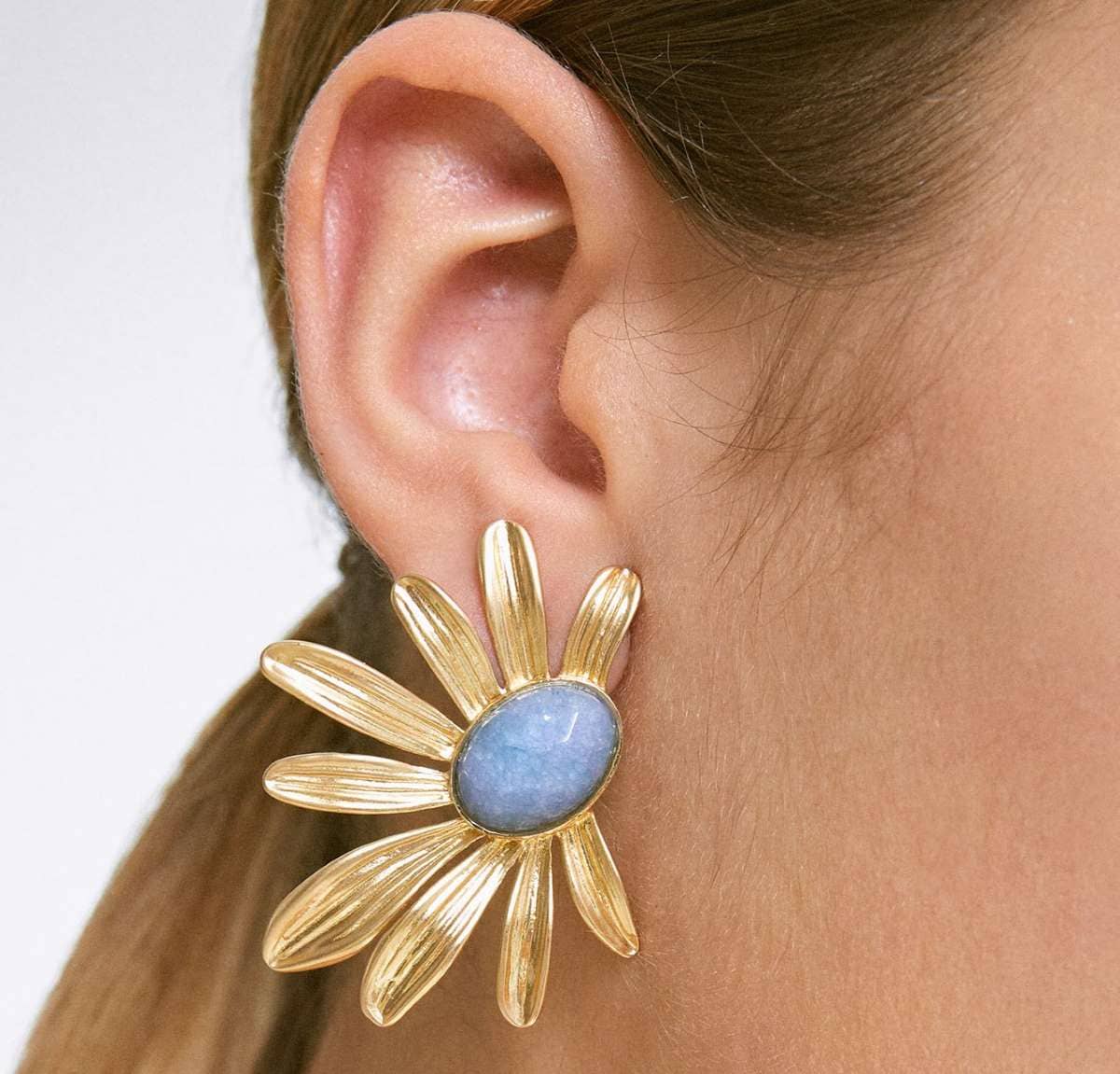 Pendientes Flor Con Piedra de Parfois